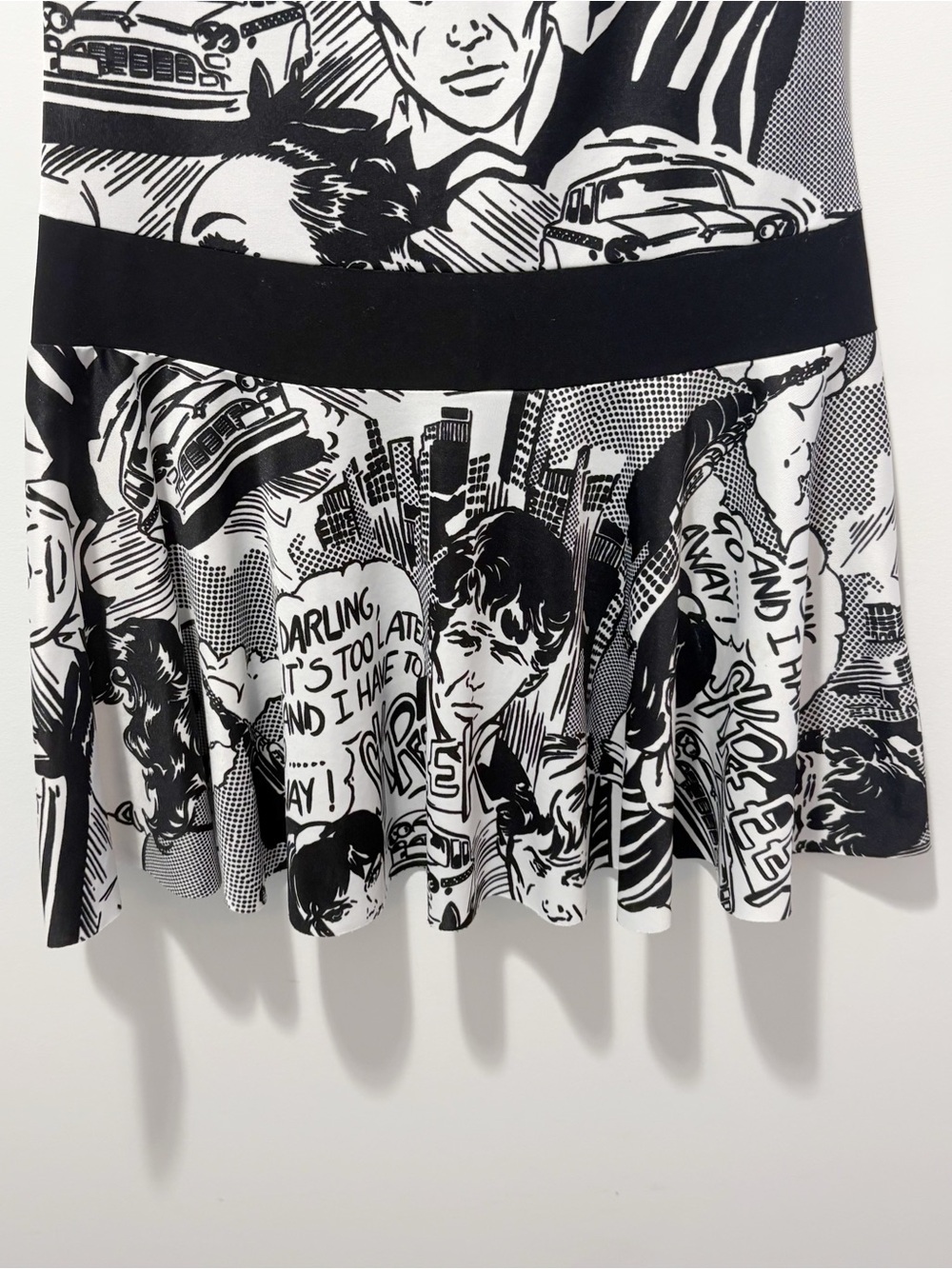 Just In Time Rare 90s Y2K Roy Lichtenstein Comic Style Skater Dress Size Medium - Picture 5 of 16